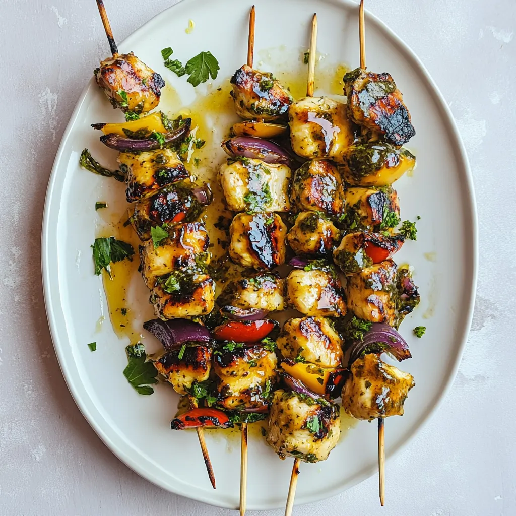 Grilled Honey Mustard Chicken Skewers