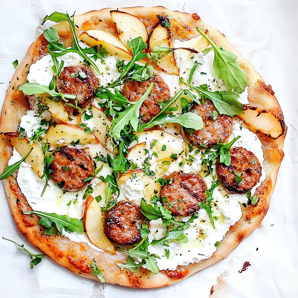 Grilled Sausage and Apple Pizza