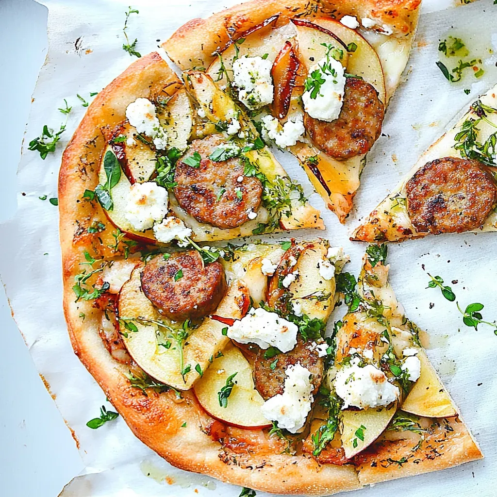 Grilled Sausage and Apple Pizza