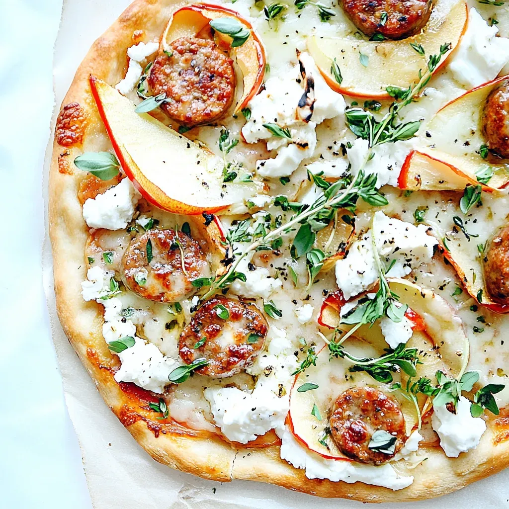 Grilled Sausage and Apple Pizza