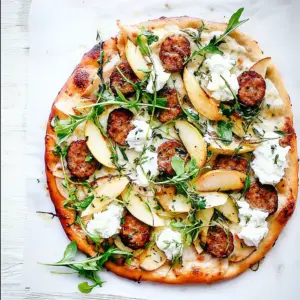 Grilled Sausage and Apple Pizza