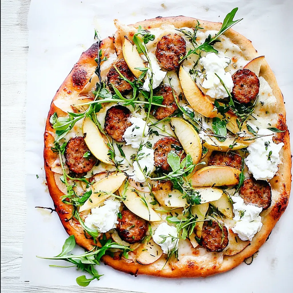 Grilled Sausage and Apple Pizza