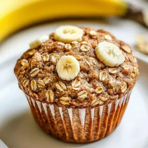 Healthy Banana Oatmeal Muffins