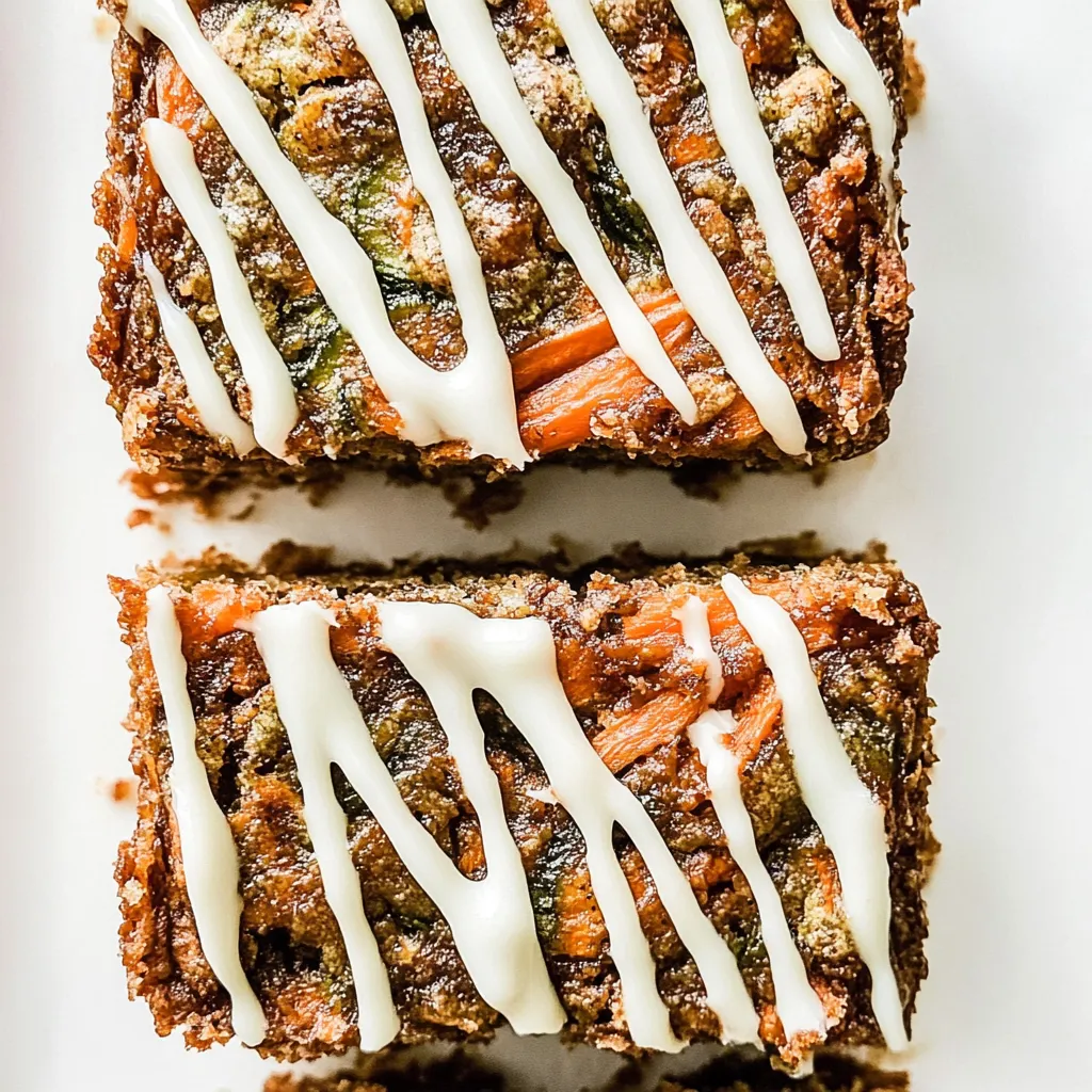 Healthy Carrot Zucchini Bars