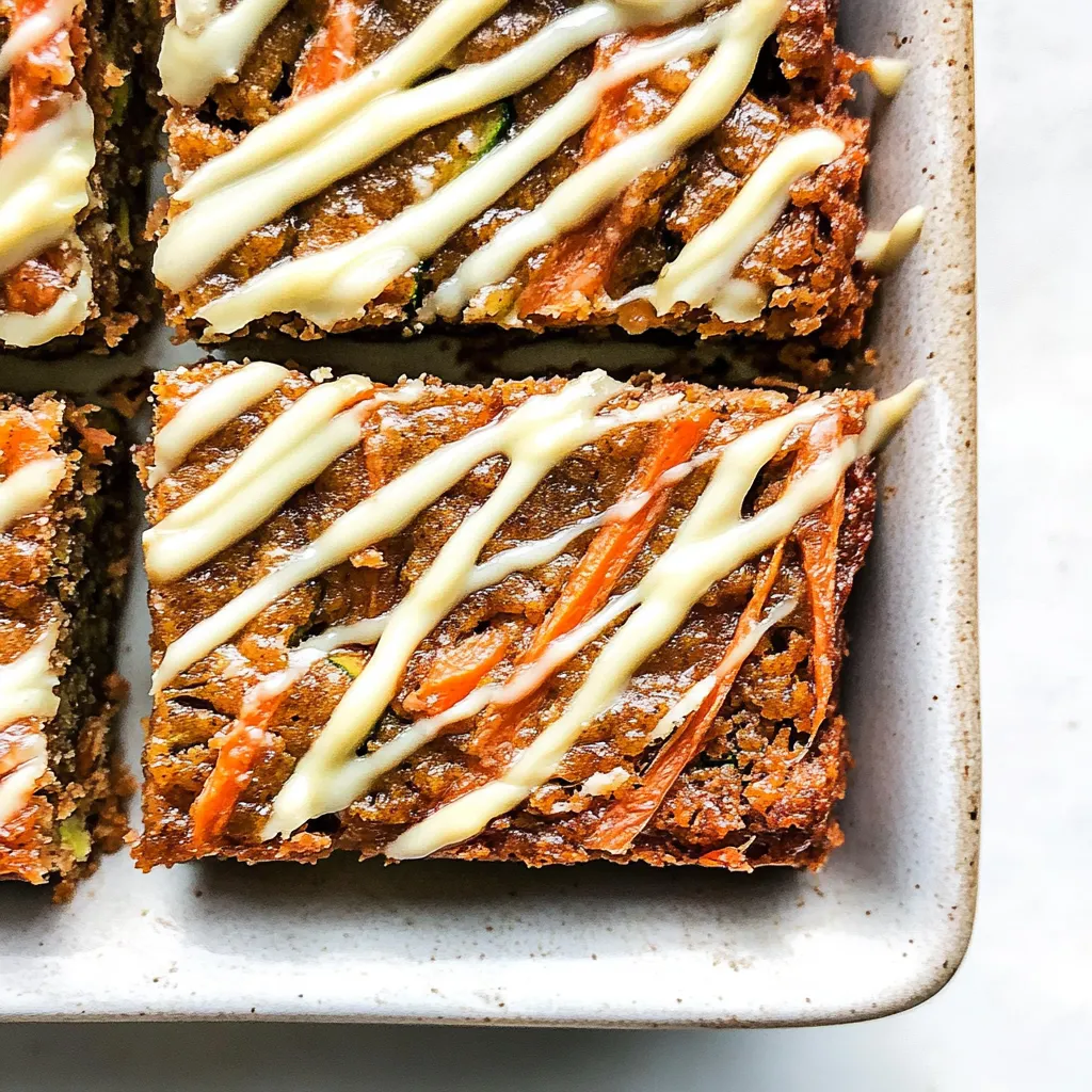 Healthy Carrot Zucchini Bars