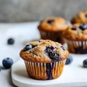 Healthy Whole Wheat Blueberry Muffins