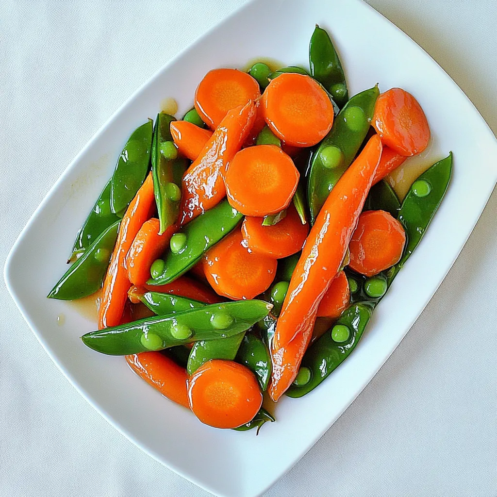 Honey Glazed Pea Pods and Carrots