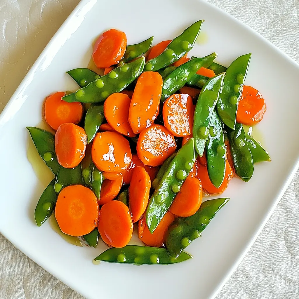 Honey Glazed Pea Pods and Carrots