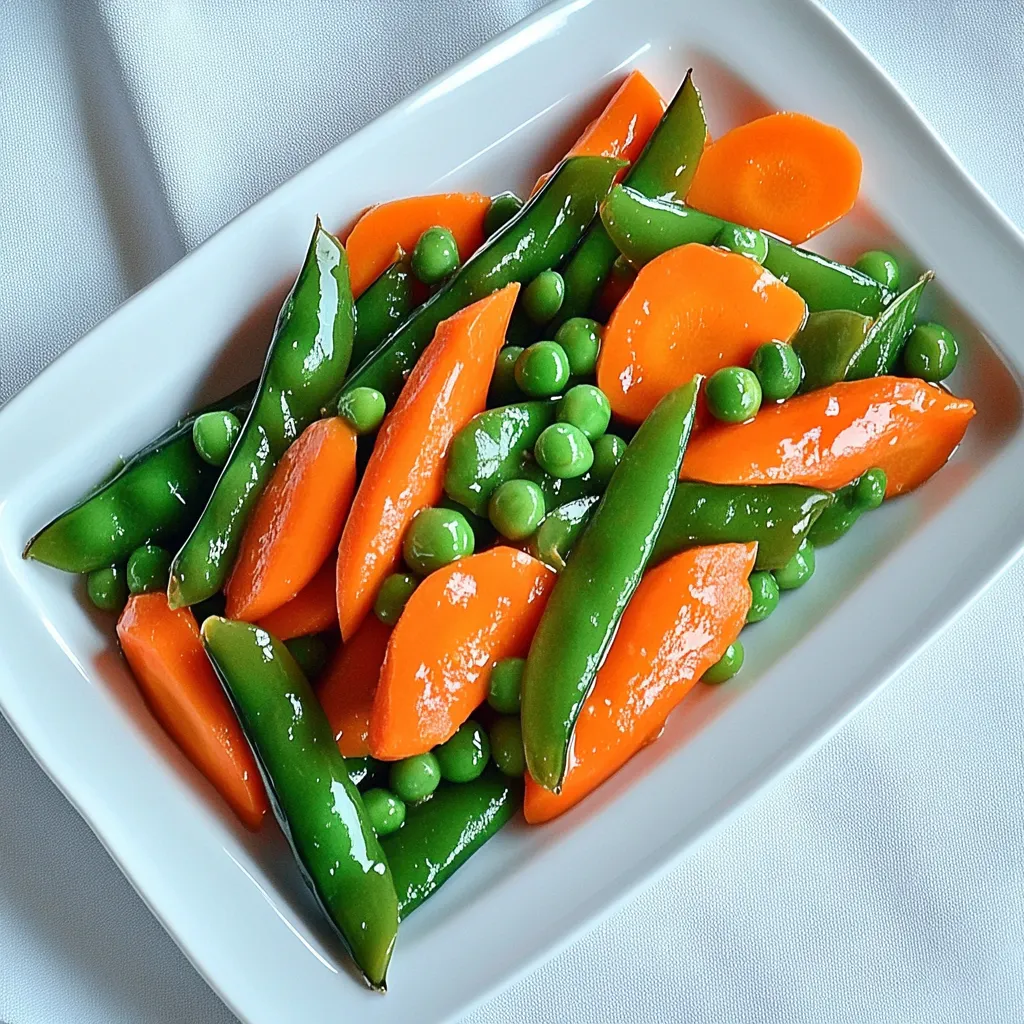 Honey Glazed Pea Pods and Carrots