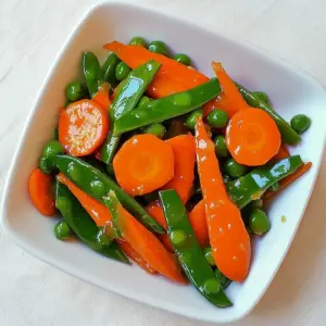 Honey Glazed Pea Pods and Carrots