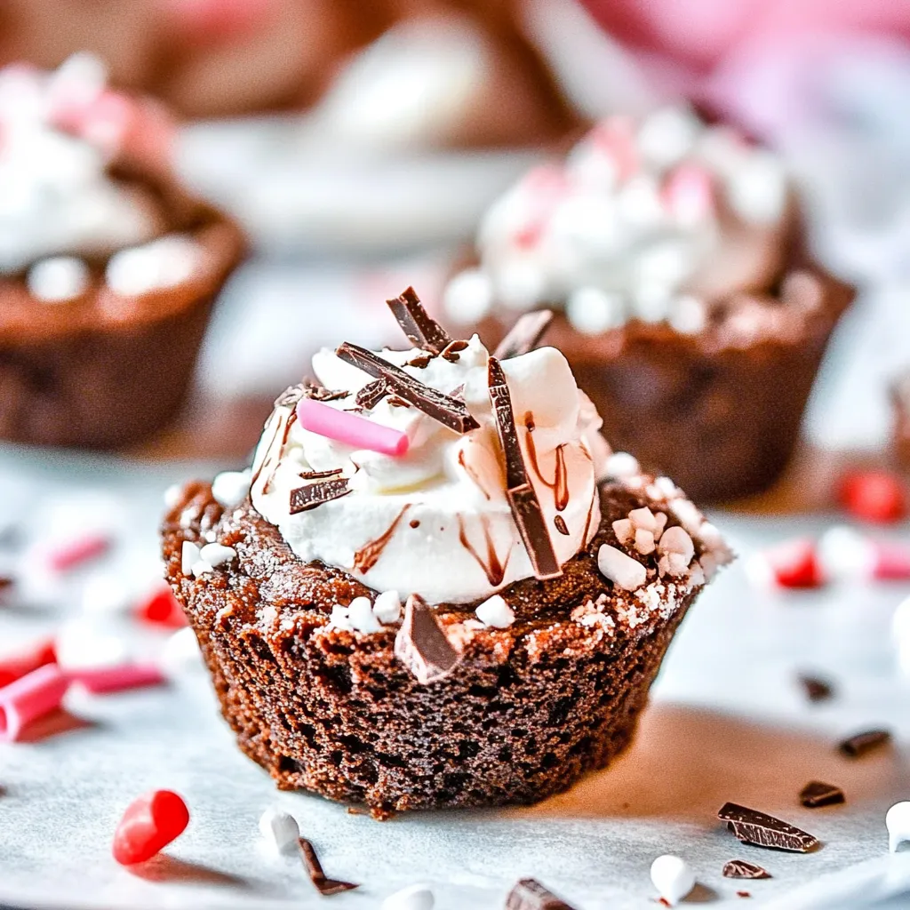 Hot Chocolate Brownie Cups