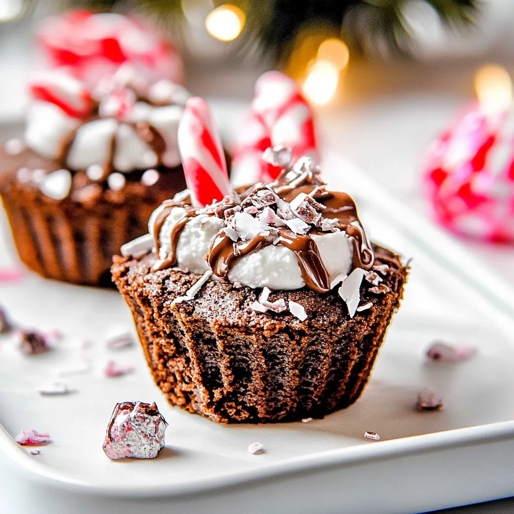 Hot Chocolate Brownie Cups