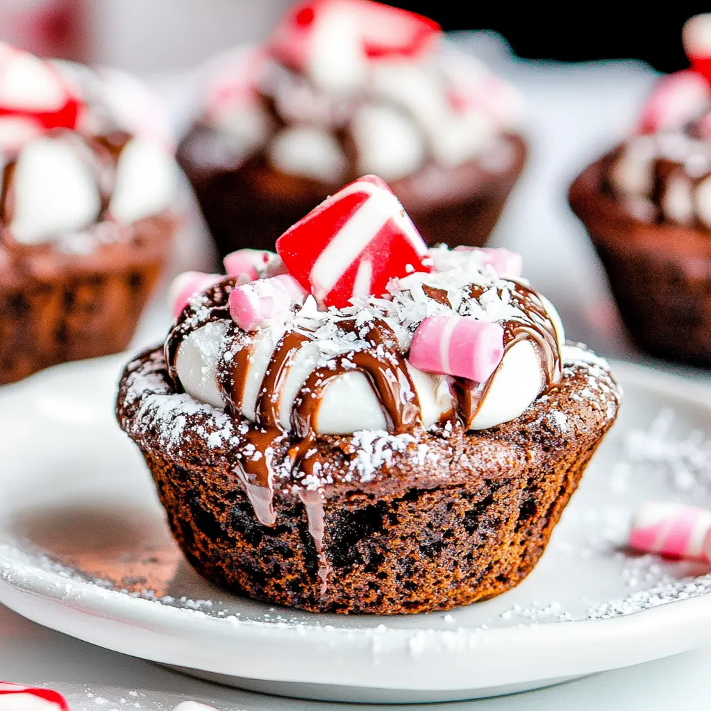 Hot Chocolate Brownie Cups
