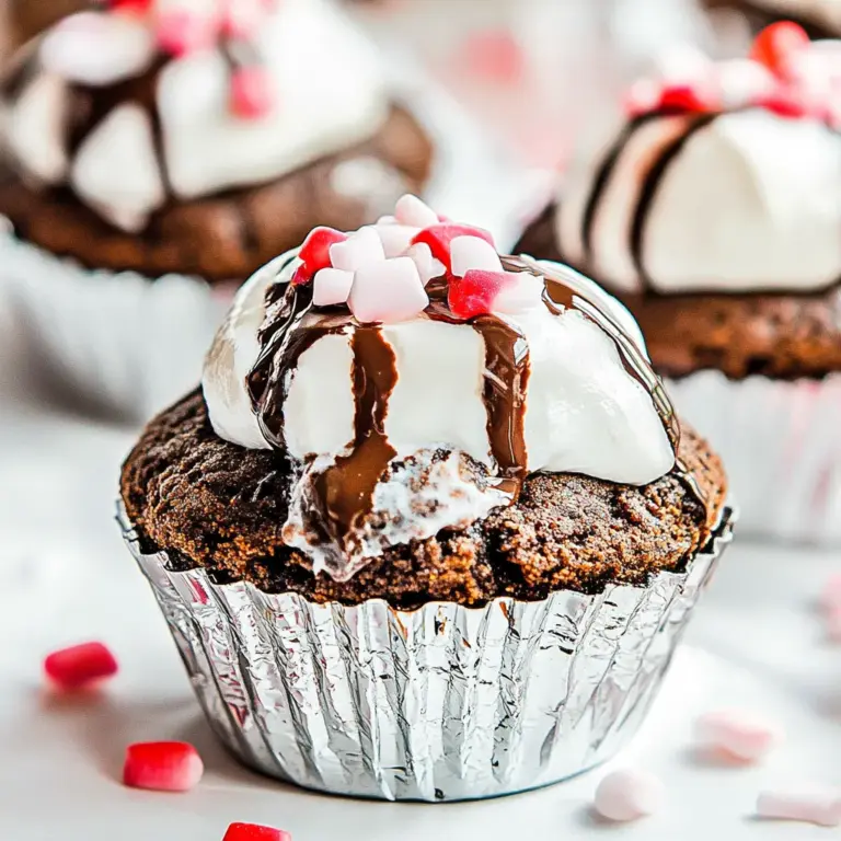 Hot Chocolate Brownie Cups