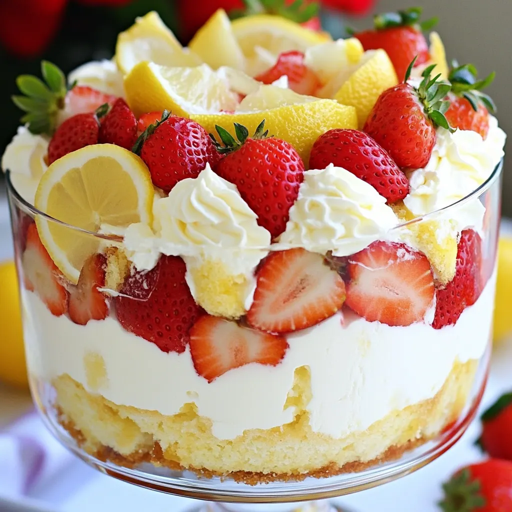 Lemon Strawberry Trifle