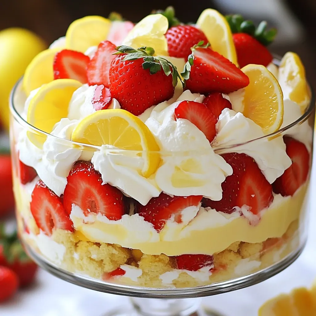 Lemon Strawberry Trifle