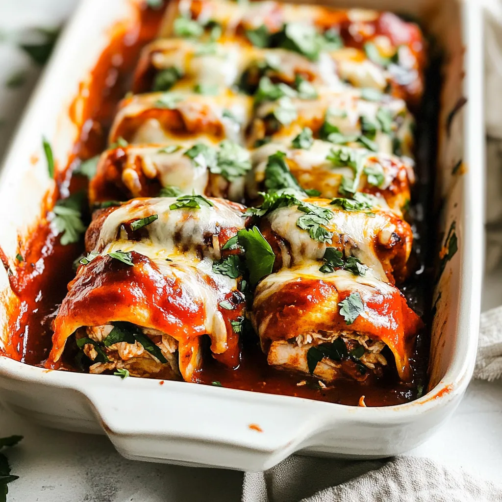 Low Carb Chicken Enchilada Roll Ups