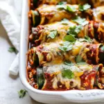 Low Carb Chicken Enchilada Roll Ups