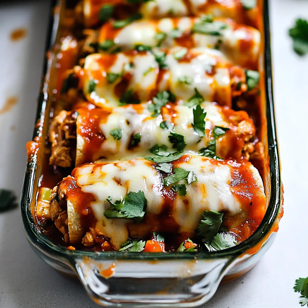 Low Carb Chicken Enchilada Roll Ups