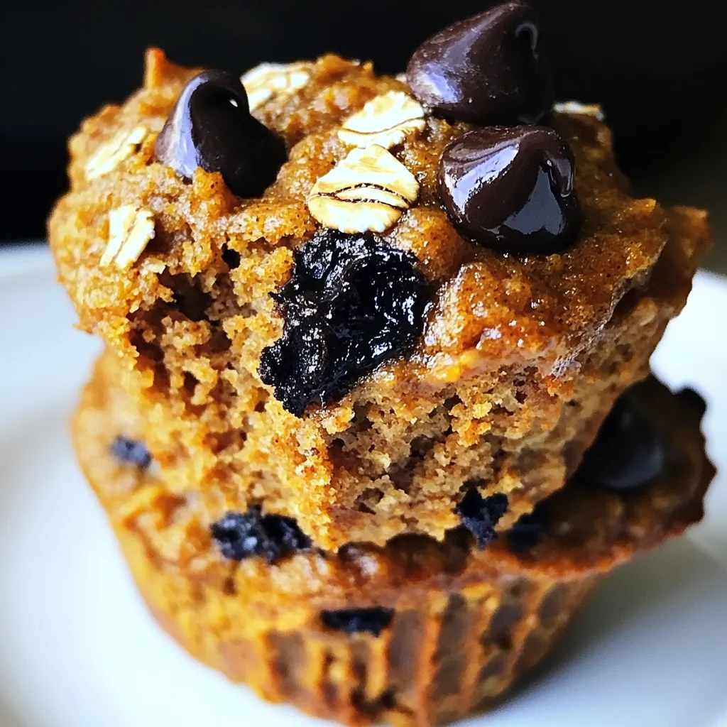 Low Fat Pumpkin Oatmeal Chocolate Chip Muffins