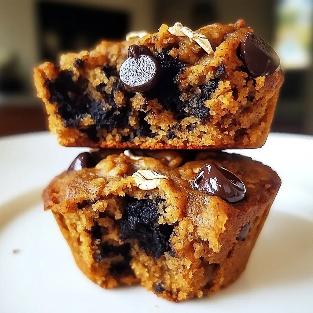 Low Fat Pumpkin Oatmeal Chocolate Chip Muffins