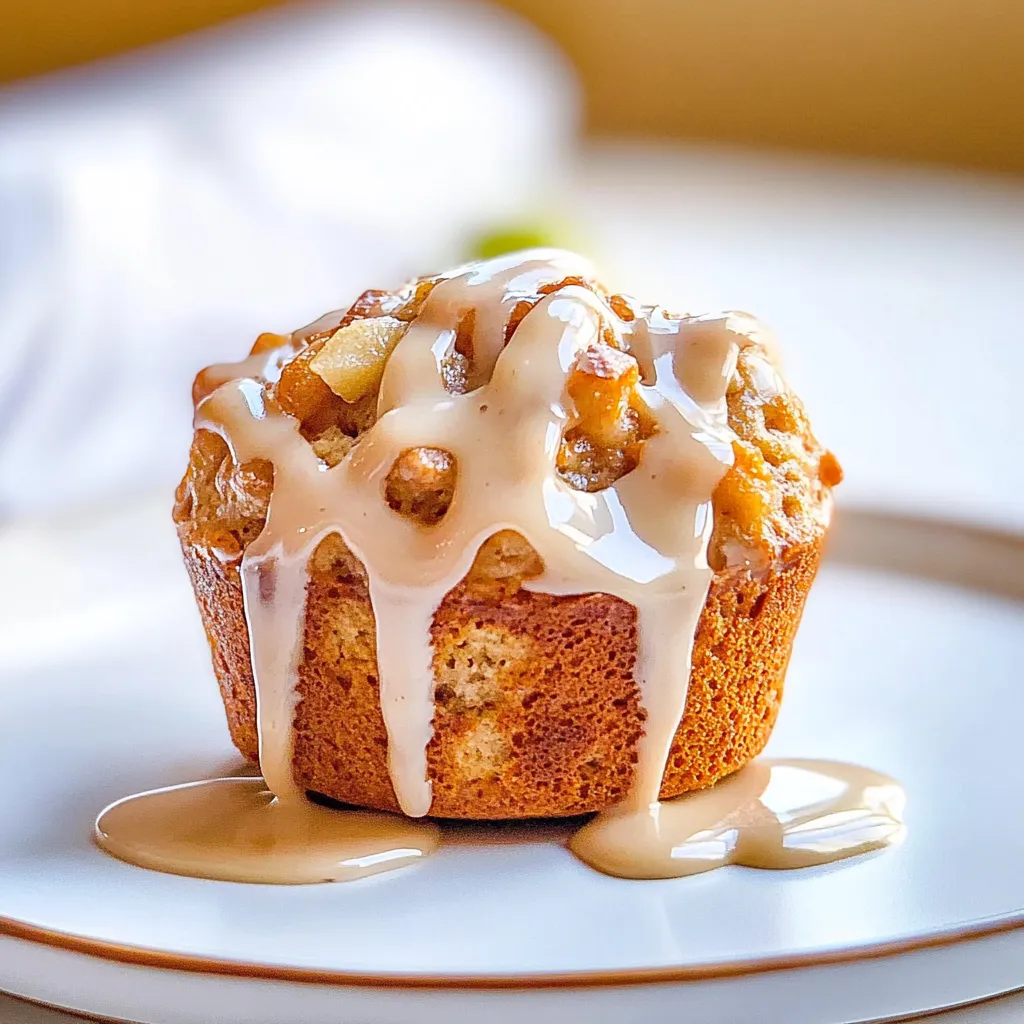 Maple Drizzled Apple Muffins