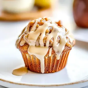 Maple Drizzled Apple Muffins