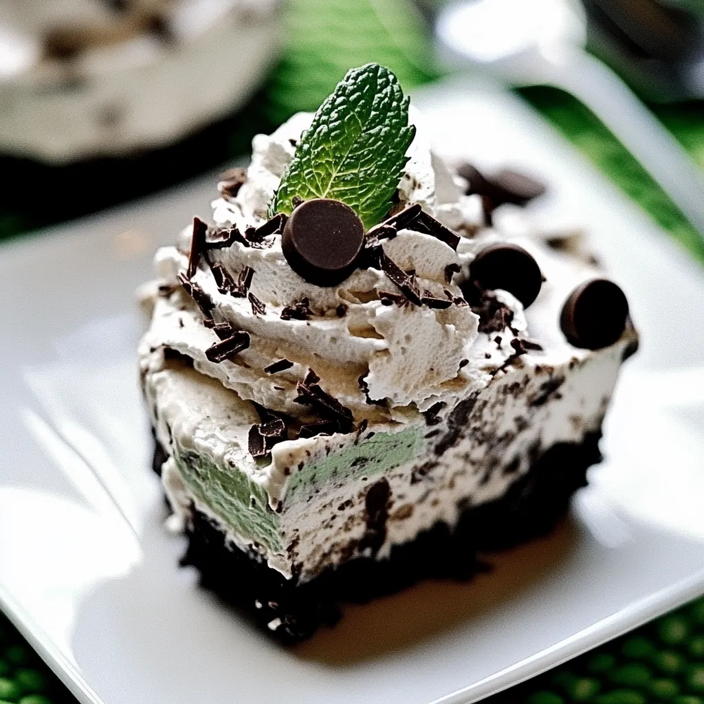 Mint Chocolate No Bake Cheesecake