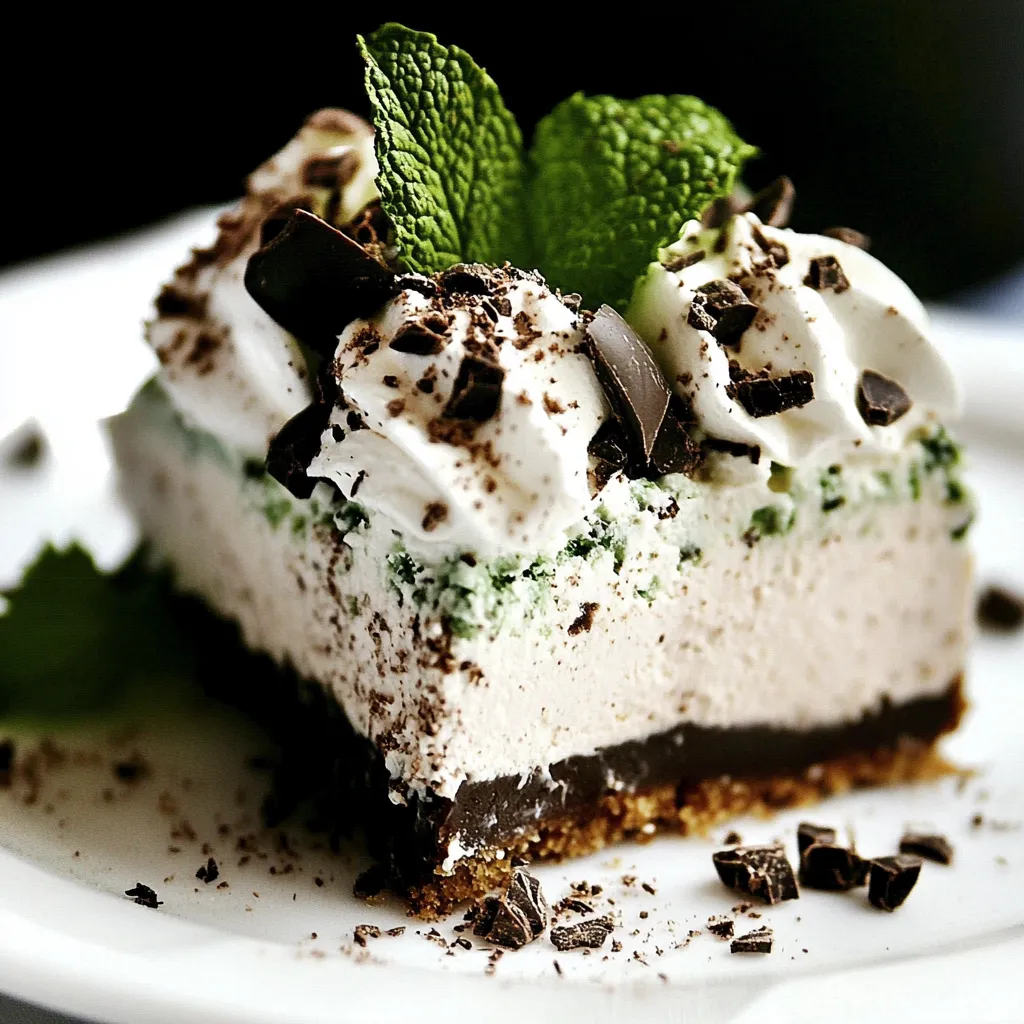 Mint Chocolate No Bake Cheesecake