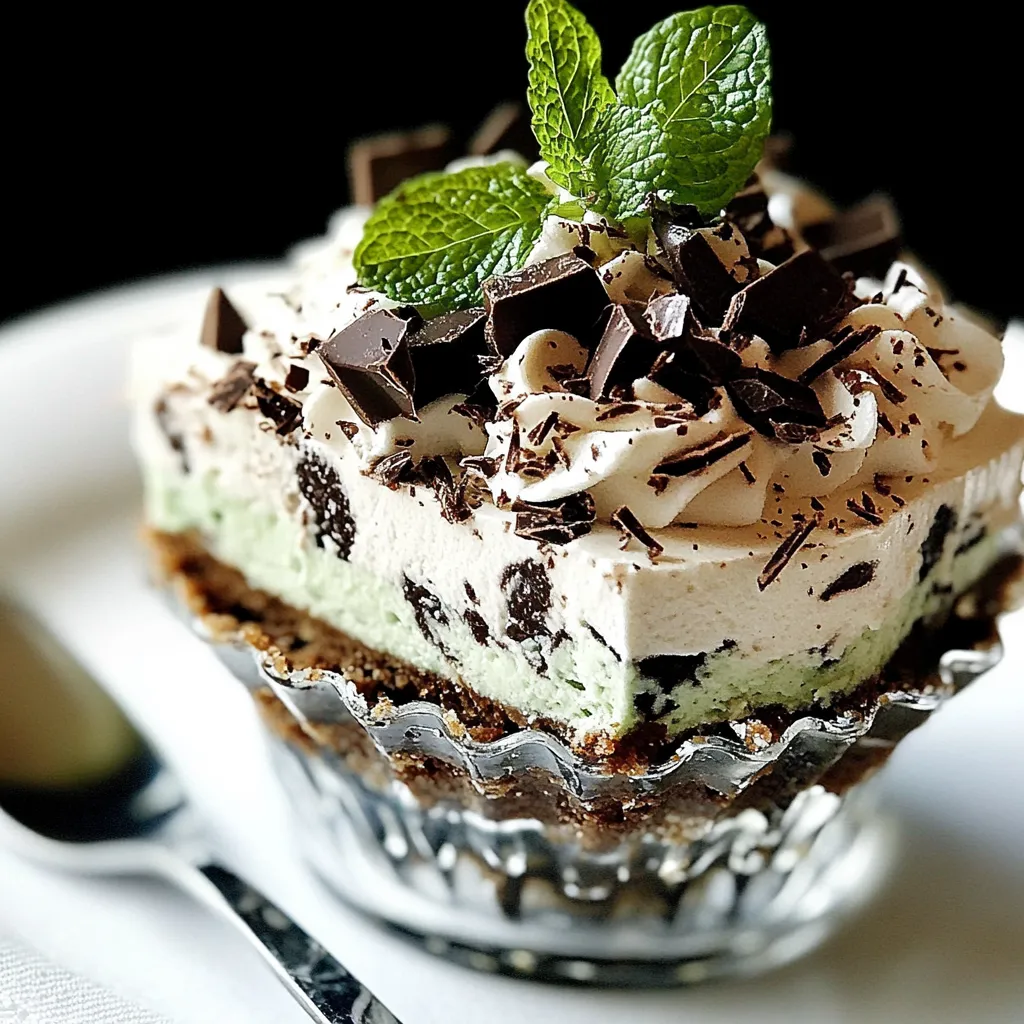 Mint Chocolate No Bake Cheesecake