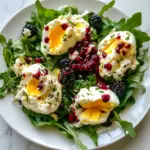 Mozzarella Poached Egg Salad with Blackberry Vinaigrette