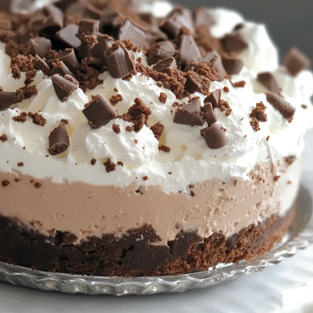 No Bake Brownie Batter Cheesecake