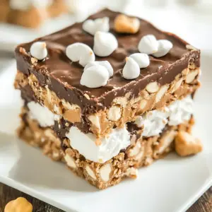 No Bake S'mores Peanut Butter Bars