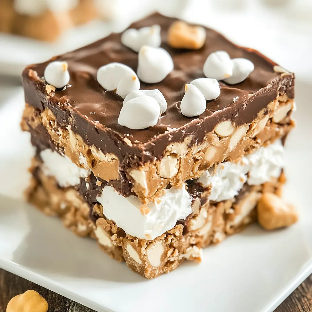 No Bake S'mores Peanut Butter Bars