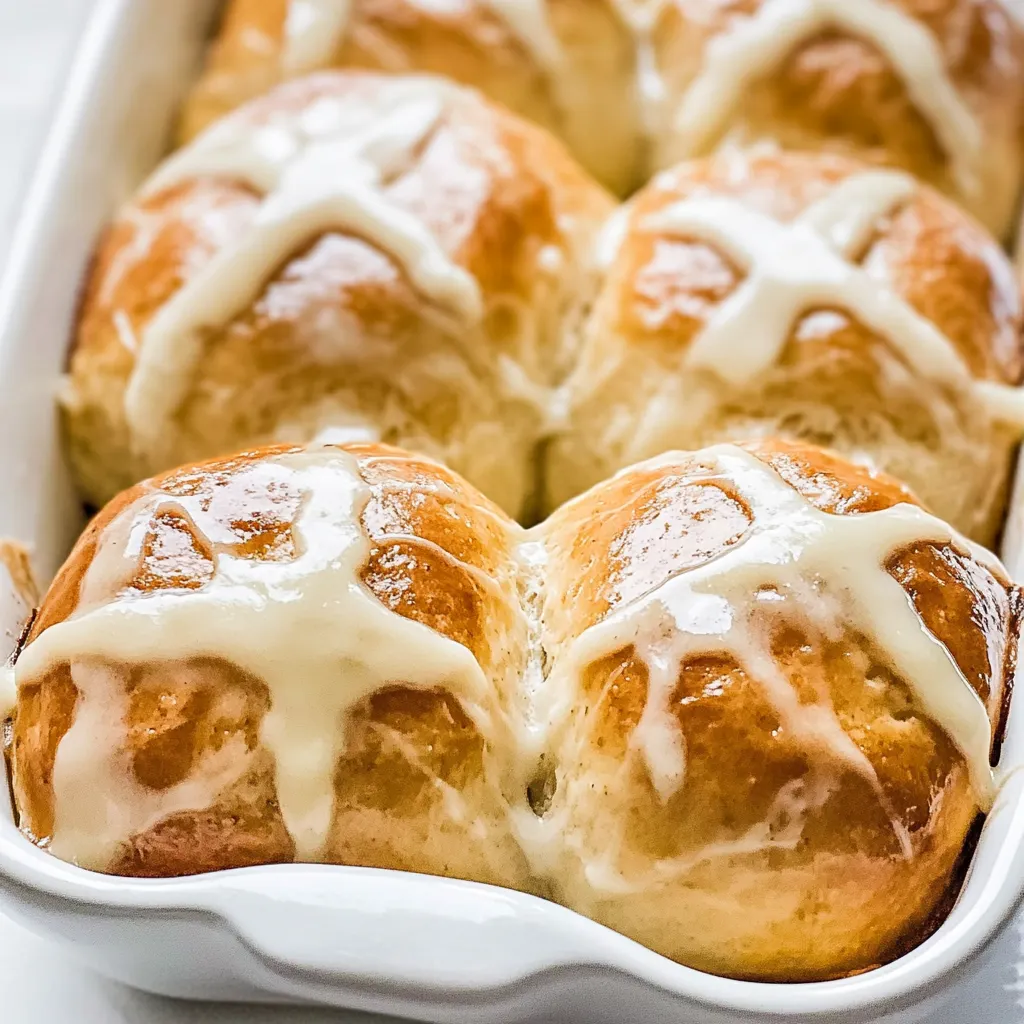 No Knead Hot Cross Buns