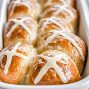 No Knead Hot Cross Buns