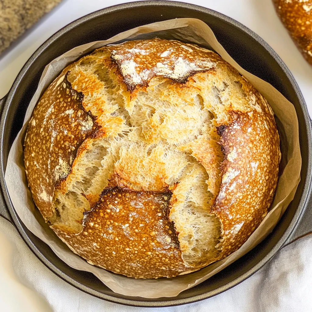 No Knead Whole Wheat Dutch Oven Bread