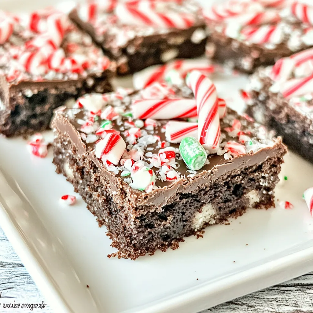 Peppermint Chocolate Cake Mix Bars