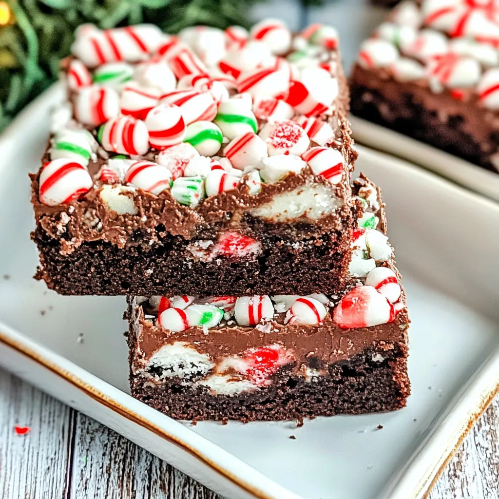 Peppermint Chocolate Cake Mix Bars