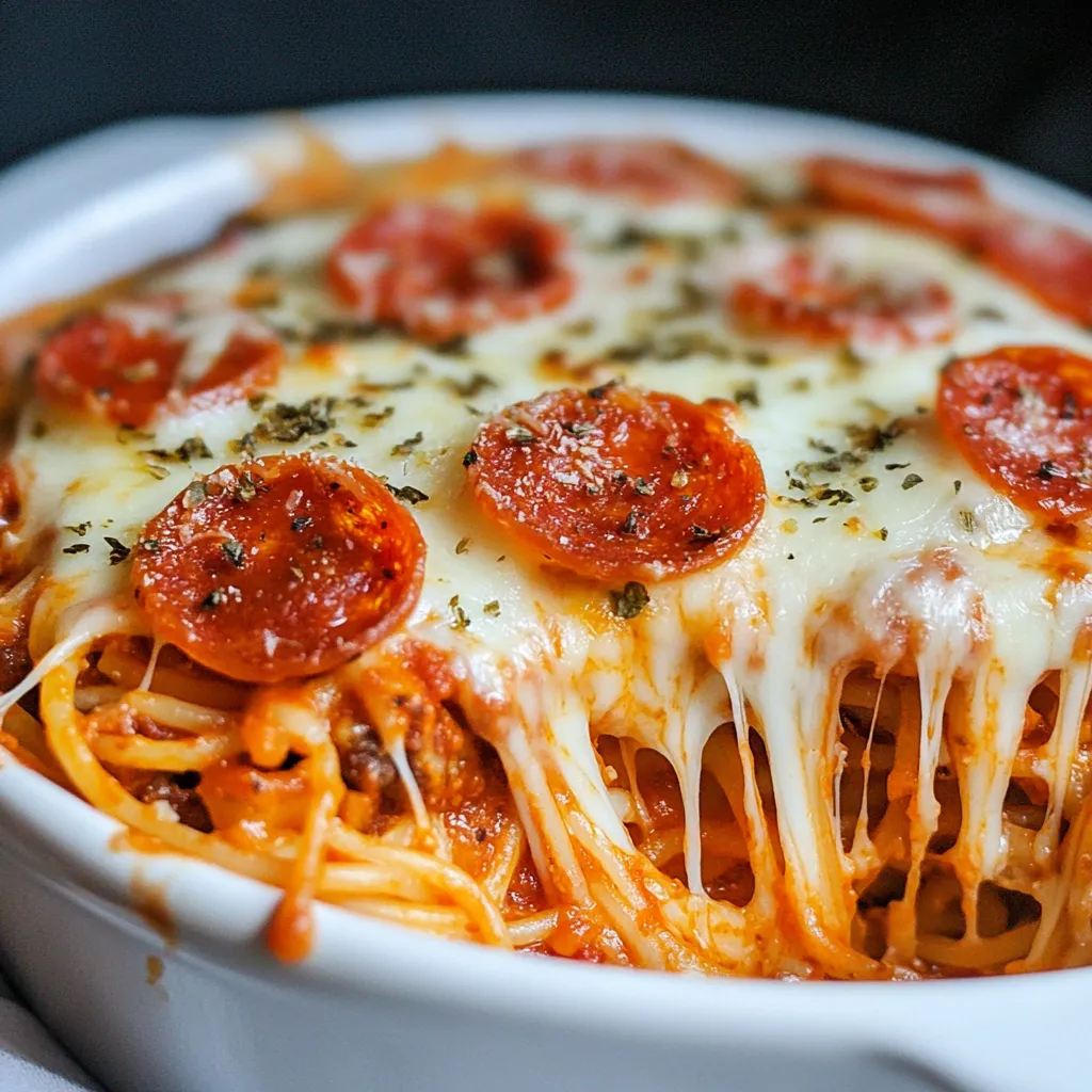 Pizza Spaghetti Casserole