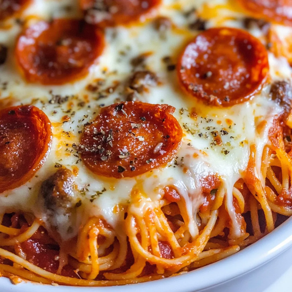 Pizza Spaghetti Casserole