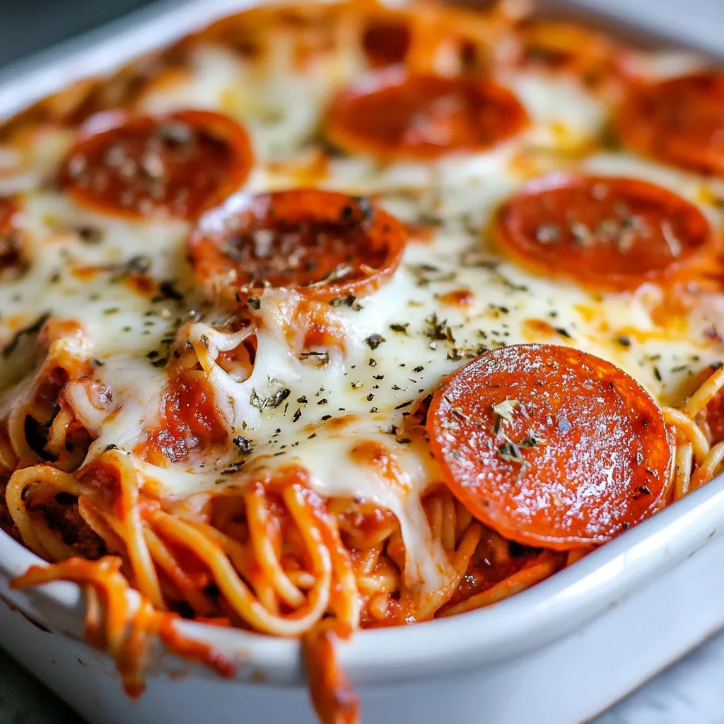 Pizza Spaghetti Casserole