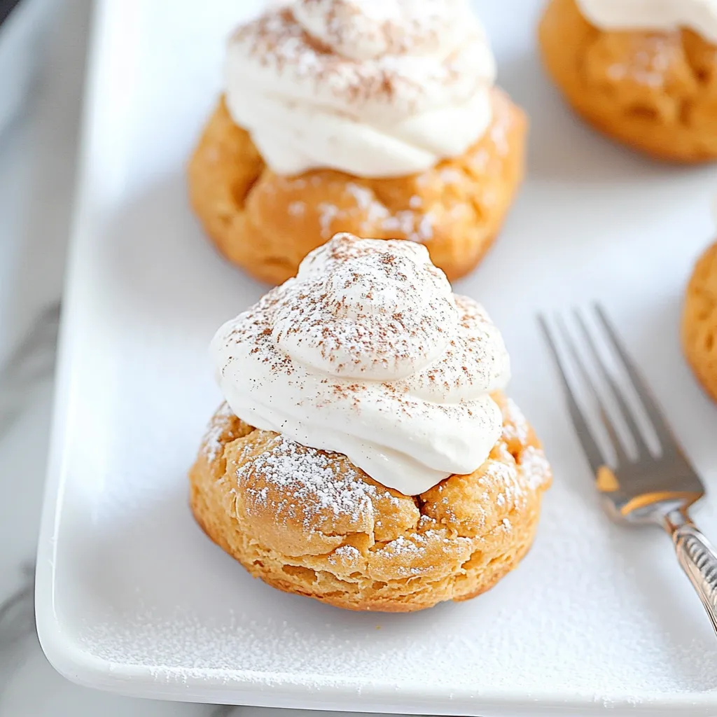 Pumpkin Pie Cream Puffs