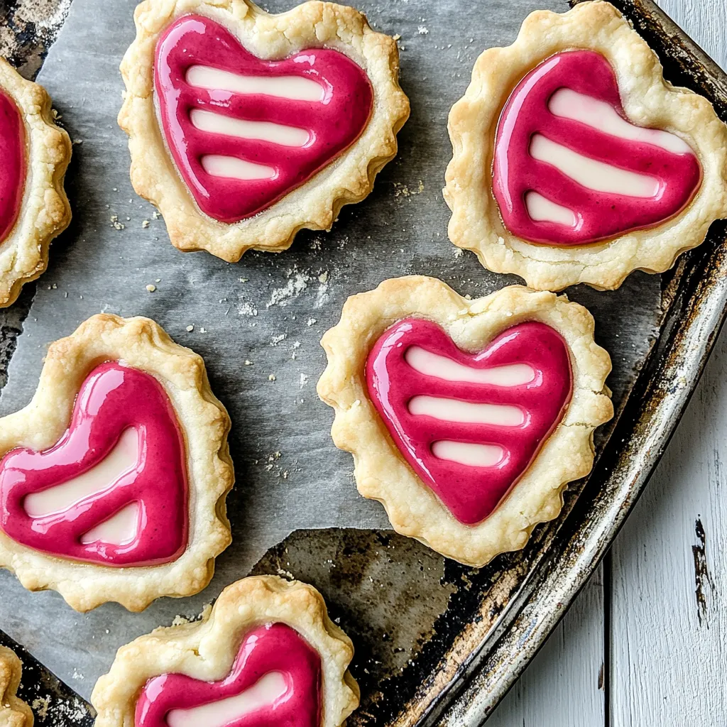 Raspberry Cream Cheese Heart Tarts
