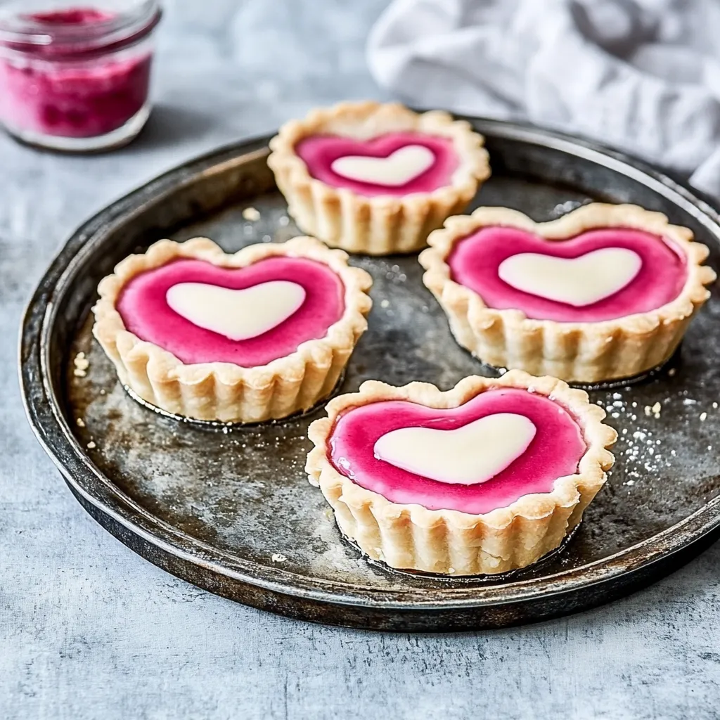 Raspberry Cream Cheese Heart Tarts