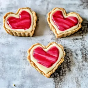 Raspberry Cream Cheese Heart Tarts