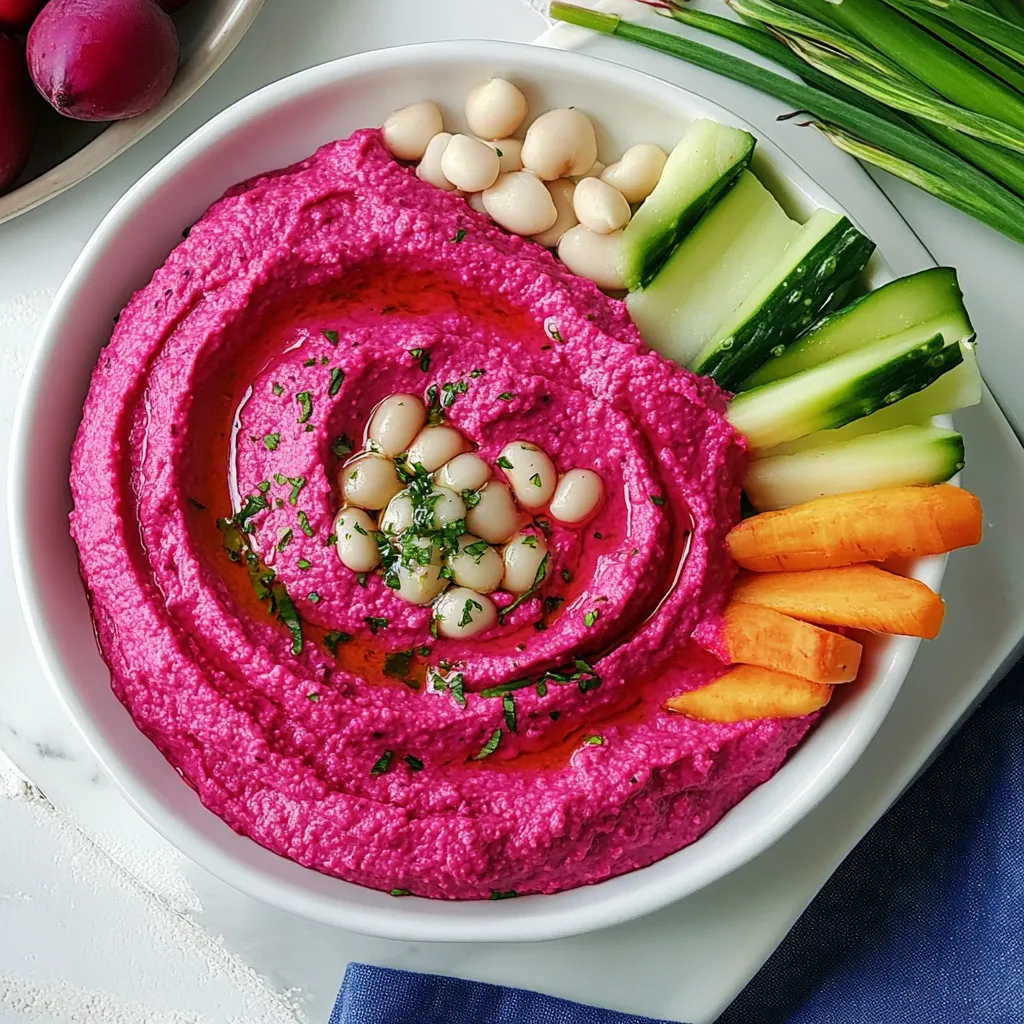 Red Beet and White Bean Hummus