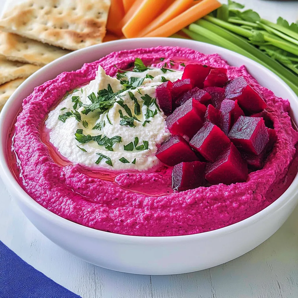 Red Beet and White Bean Hummus