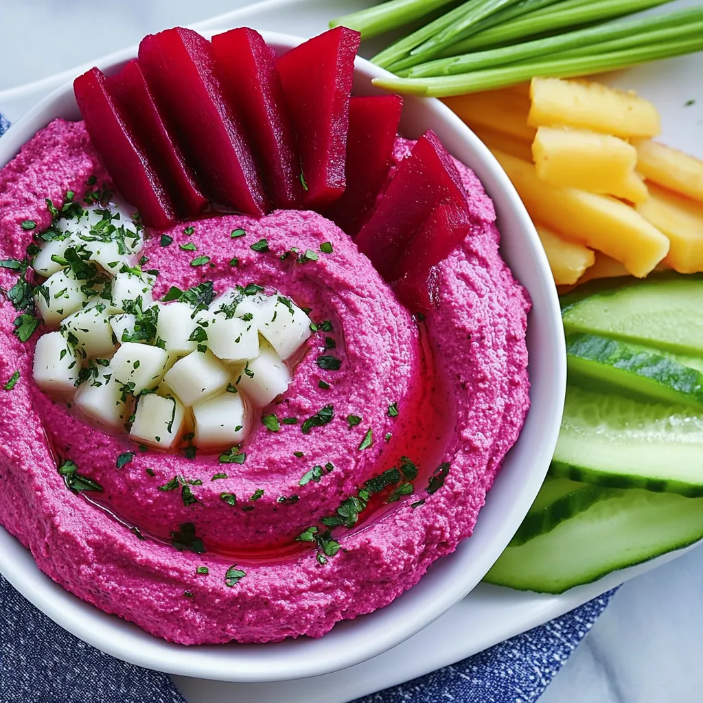 Red Beet and White Bean Hummus