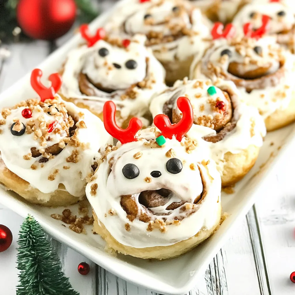 Reindeer Cinnamon Rolls